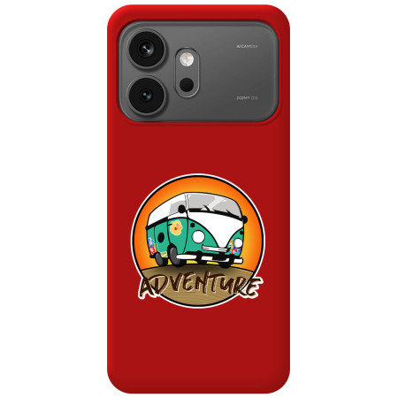 Funda Silicona Líquida Roja para Huawei Honor 600 5G diseño Adventure Dibujos