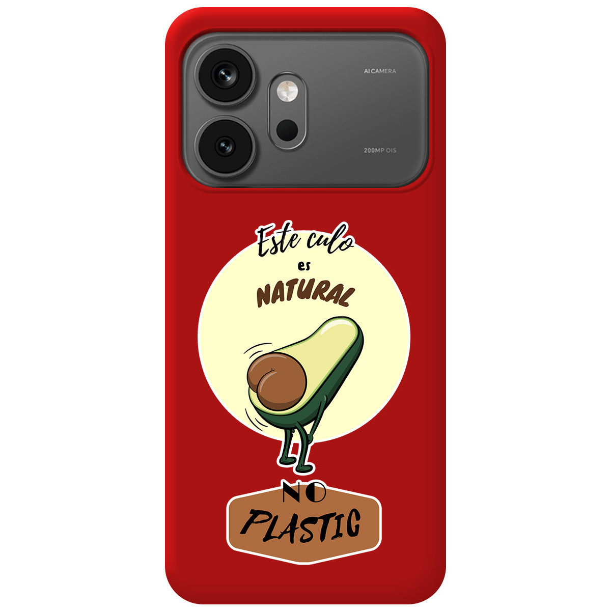 Funda Silicona Líquida Roja para Huawei Honor 600 5G diseño Culo Natural Dibujos