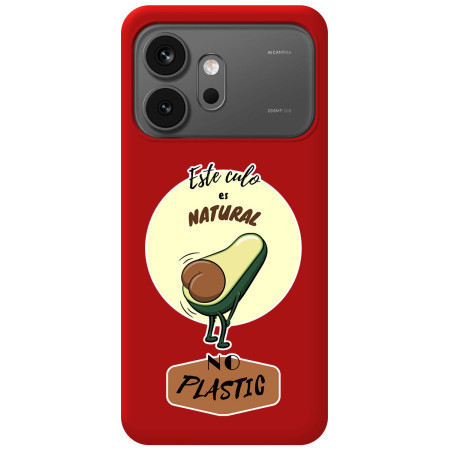Funda Silicona Líquida Roja para Huawei Honor 600 5G diseño Culo Natural Dibujos