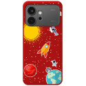 Funda Silicona Líquida Roja para Huawei Honor 600 5G diseño Espacio Dibujos