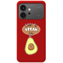 Funda Silicona Líquida Roja para Huawei Honor 600 5G diseño Vegan Life Dibujos