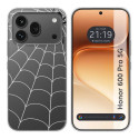 Funda Silicona Transparente para Huawei Honor 600 Pro 5G diseño Araña Dibujos