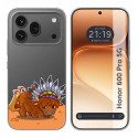 Funda Silicona Transparente para Huawei Honor 600 Pro 5G diseño Bufalo Dibujos