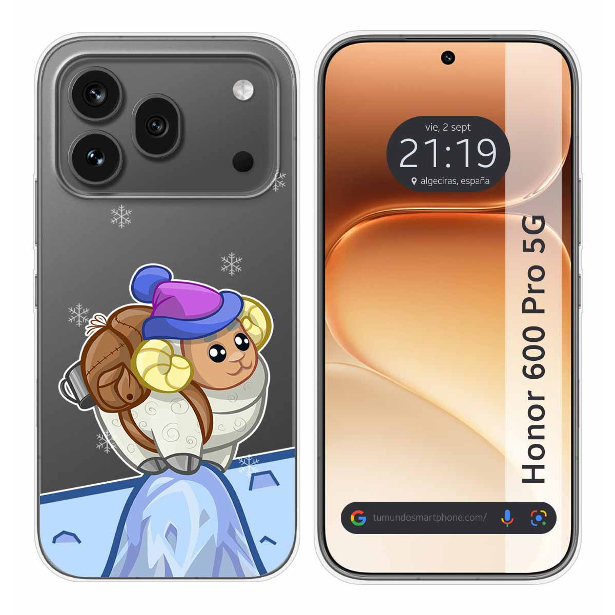 Funda Silicona Transparente para Huawei Honor 600 Pro 5G diseño Cabra Dibujos