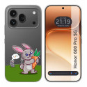 Funda Silicona Transparente para Huawei Honor 600 Pro 5G diseño Conejo Dibujos