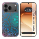 Funda Silicona Transparente para Huawei Honor 600 Pro 5G diseño Mandala Dibujos