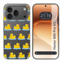 Funda Silicona Transparente para Huawei Honor 600 Pro 5G diseño Pato Dibujos