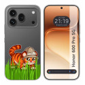 Funda Silicona Transparente para Huawei Honor 600 Pro 5G diseño Tigre Dibujos