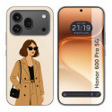 Funda Silicona para Huawei Honor 600 Pro 5G diseño Mujer 01 Dibujos