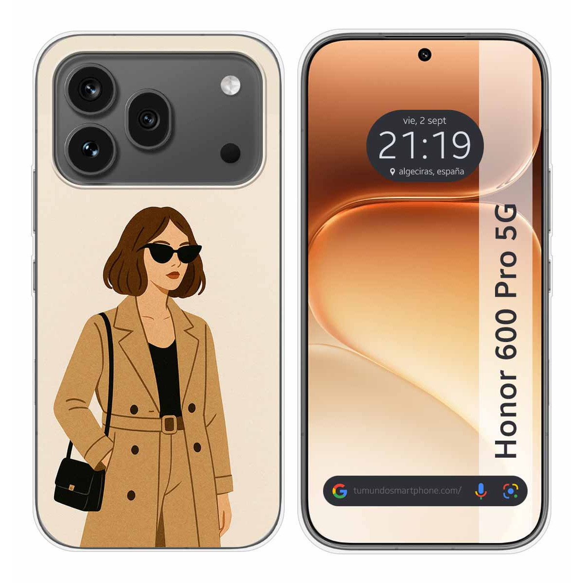 Funda Silicona para Huawei Honor 600 Pro 5G diseño Mujer 01 Dibujos