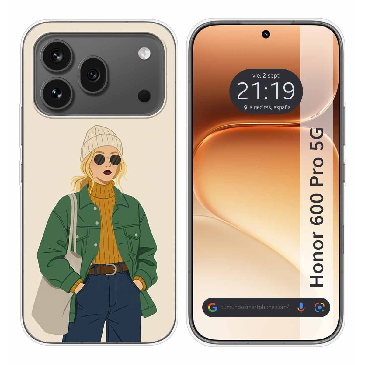 Funda Silicona para Huawei Honor 600 Pro 5G diseño Mujer 03 Dibujos