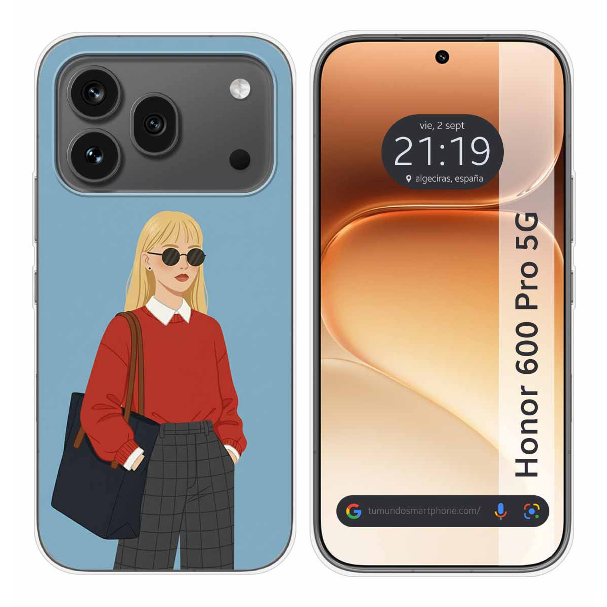 Funda Silicona para Huawei Honor 600 Pro 5G diseño Mujer 04 Dibujos