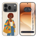 Funda Silicona para Huawei Honor 600 Pro 5G diseño Mujer 05 Dibujos