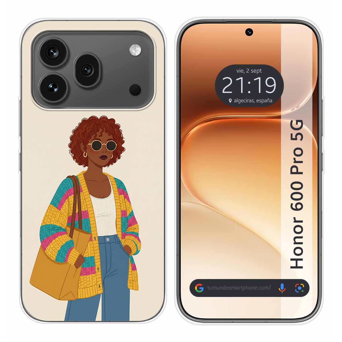 Funda Silicona para Huawei Honor 600 Pro 5G diseño Mujer 05 Dibujos