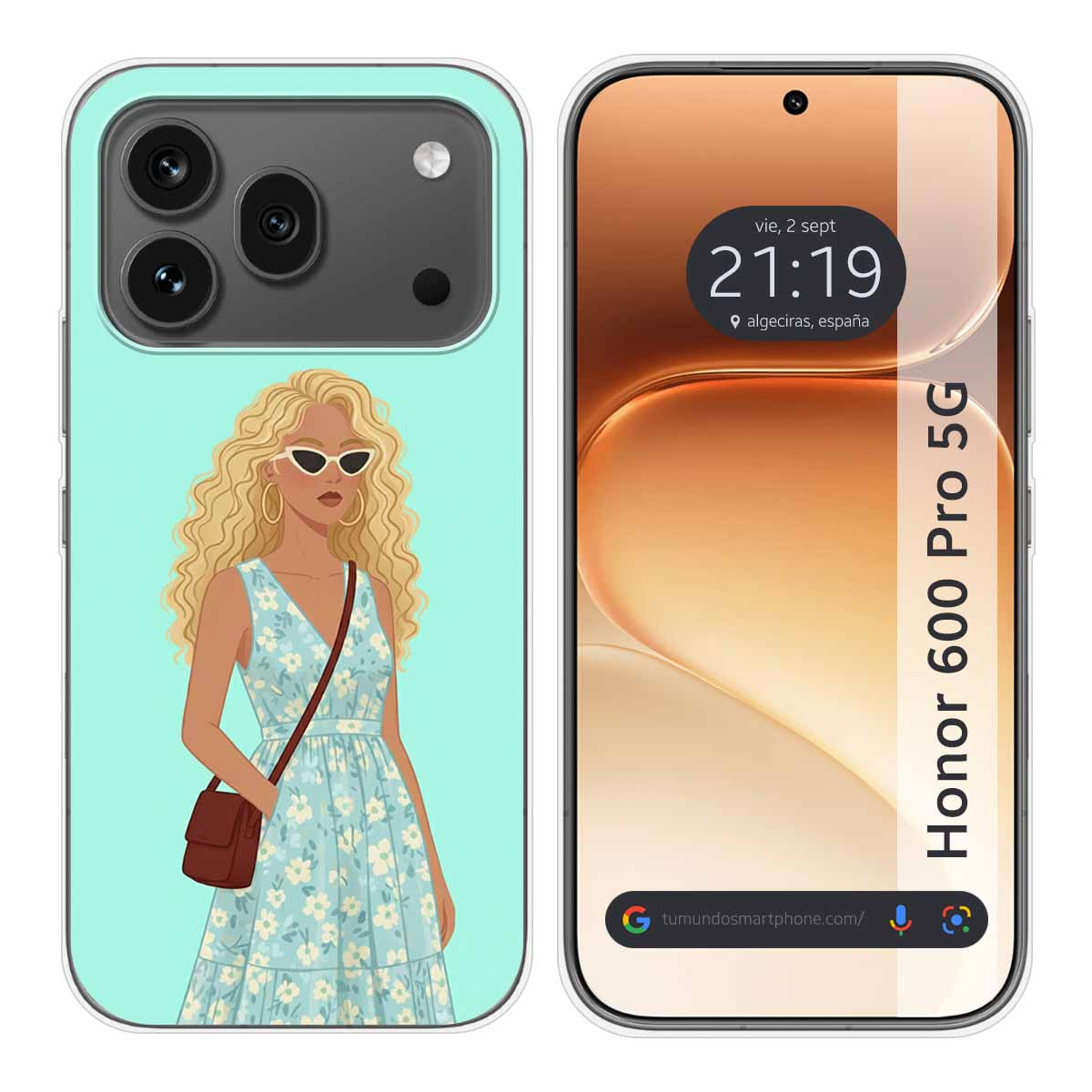 Funda Silicona para Huawei Honor 600 Pro 5G diseño Mujer 07 Dibujos