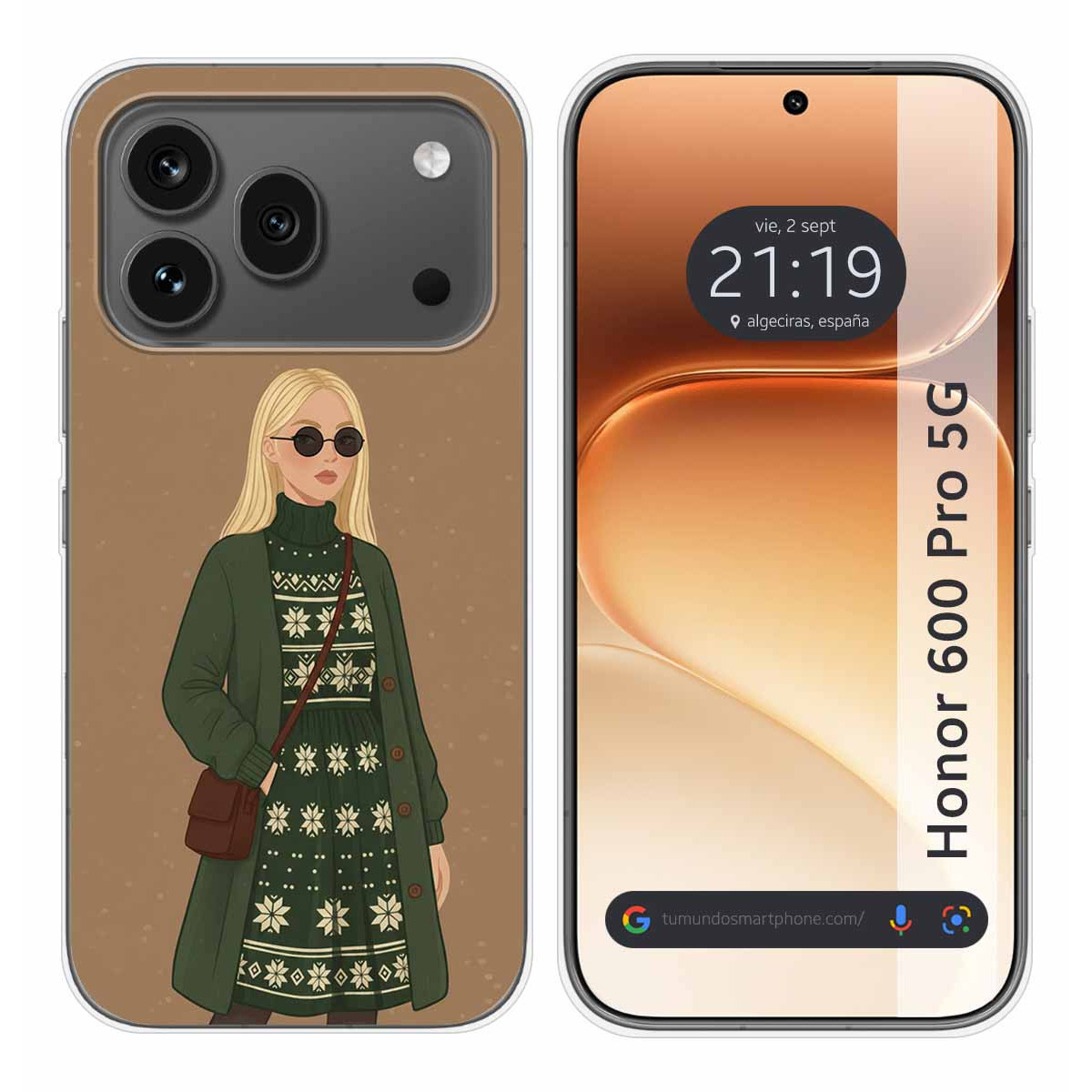 Funda Silicona para Huawei Honor 600 Pro 5G diseño Mujer 08 Dibujos