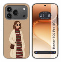 Funda Silicona para Huawei Honor 600 Pro 5G diseño Mujer 09 Dibujos