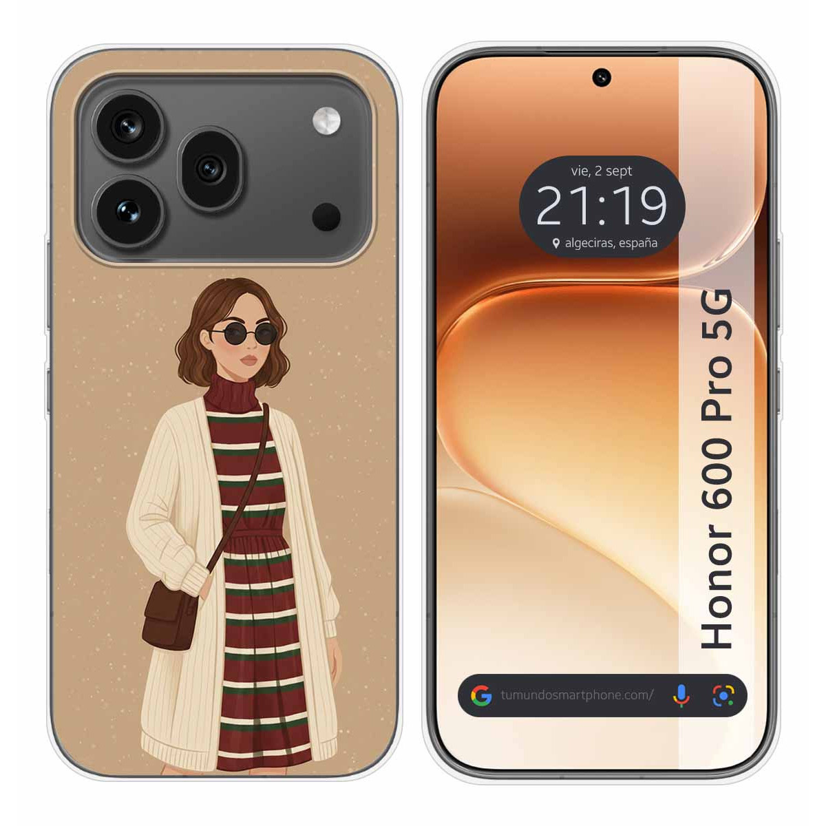 Funda Silicona para Huawei Honor 600 Pro 5G diseño Mujer 09 Dibujos
