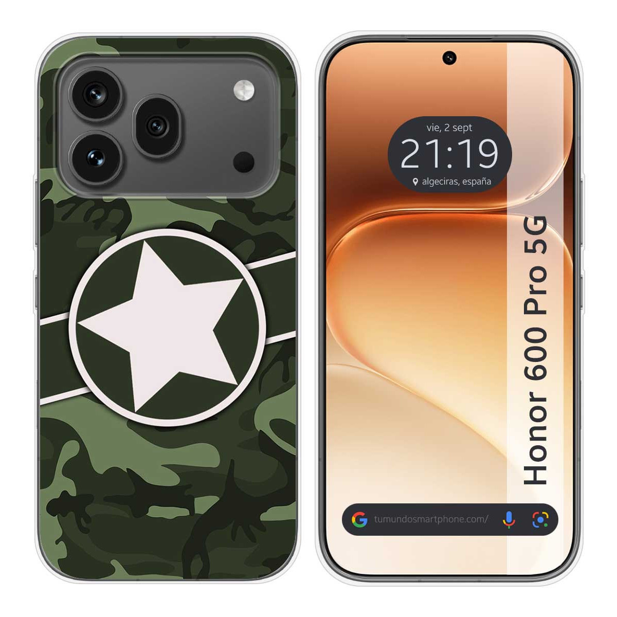 Funda Silicona para Huawei Honor 600 Pro 5G diseño Camuflaje 01 Dibujos