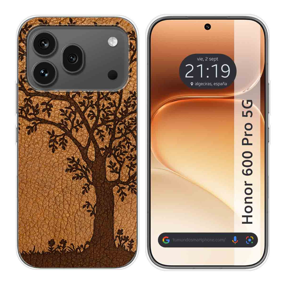 Funda Silicona para Huawei Honor 600 Pro 5G diseño Cuero 03 Dibujos