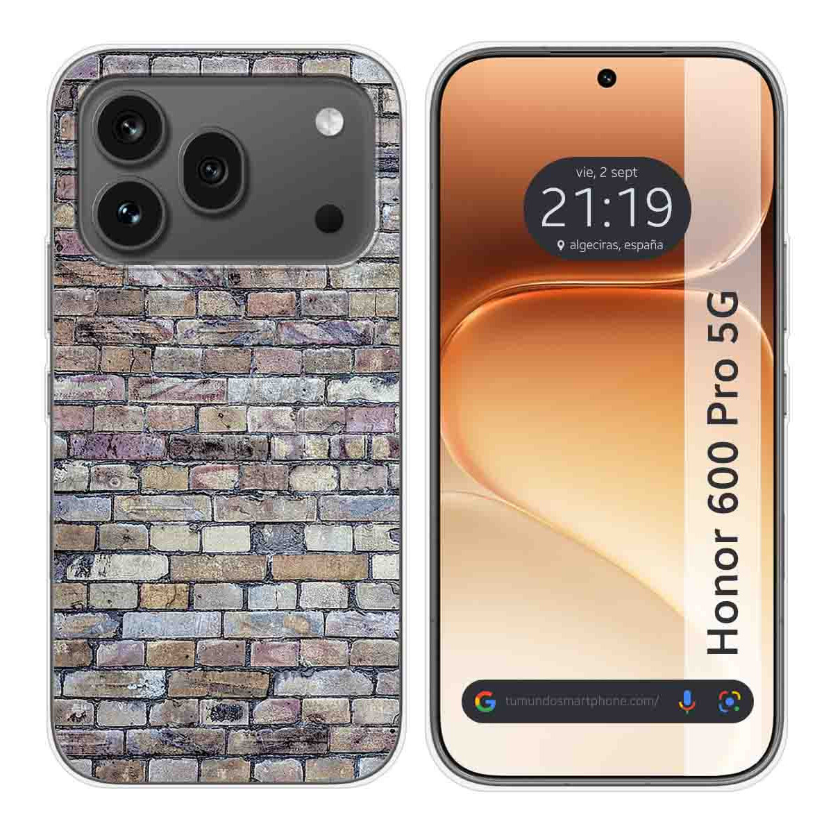 Funda Silicona para Huawei Honor 600 Pro 5G diseño Ladrillo 02 Dibujos