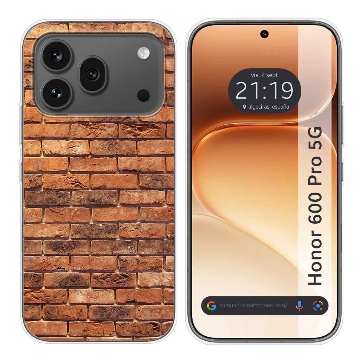 Funda Silicona para Huawei Honor 600 Pro 5G diseño Ladrillo 04 Dibujos
