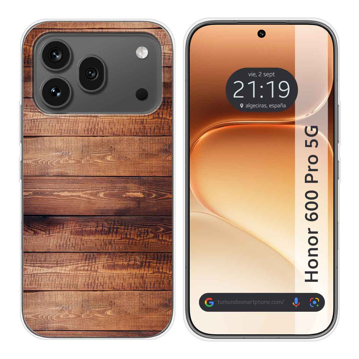 Funda Silicona para Huawei Honor 600 Pro 5G diseño Madera 02 Dibujos