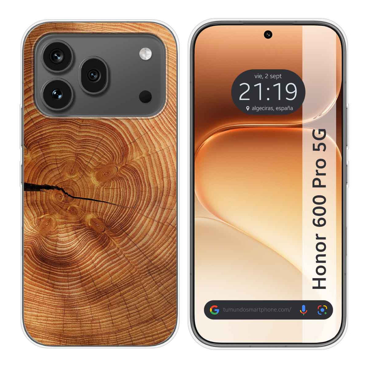 Funda Silicona para Huawei Honor 600 Pro 5G diseño Madera 04 Dibujos