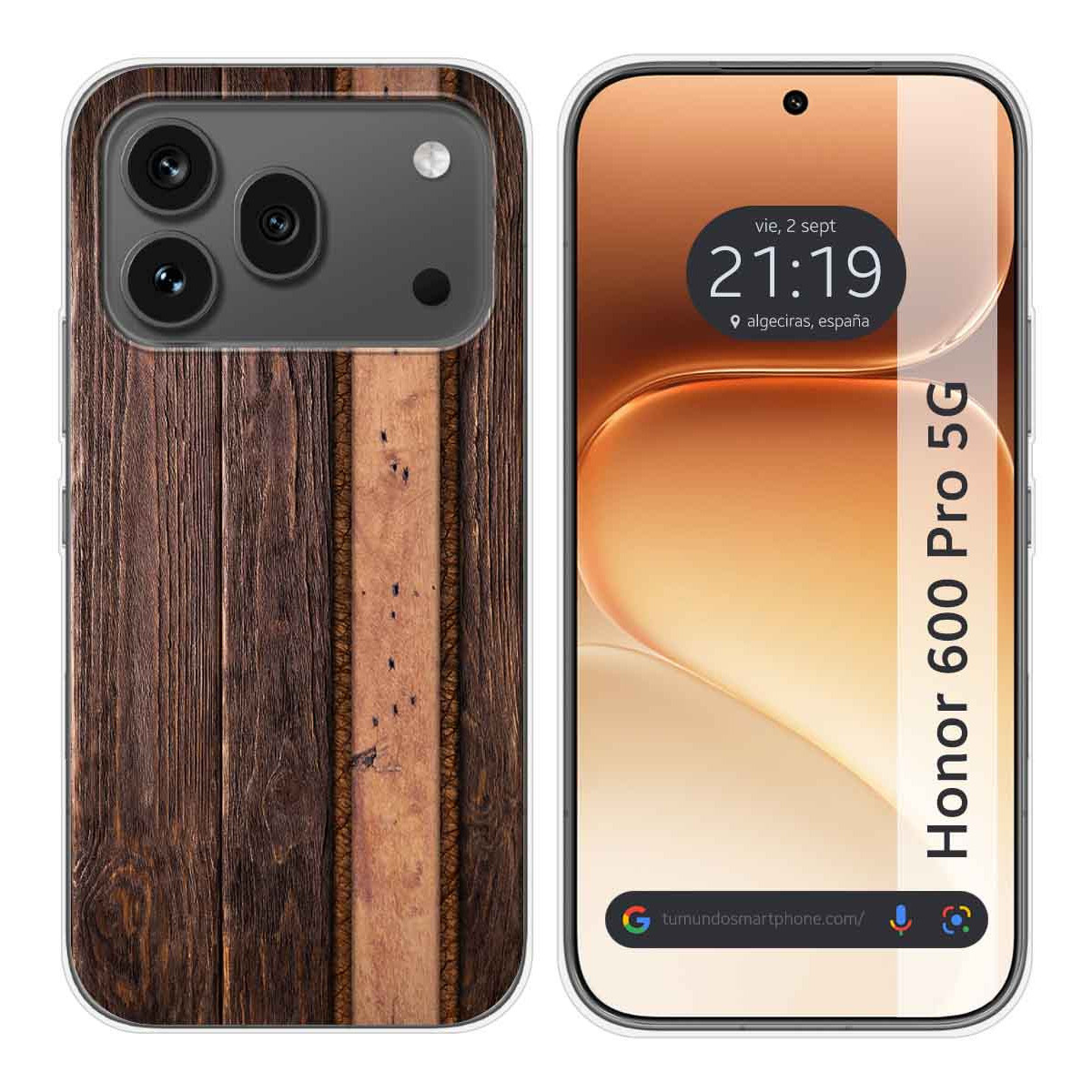 Funda Silicona para Huawei Honor 600 Pro 5G diseño Madera 05 Dibujos