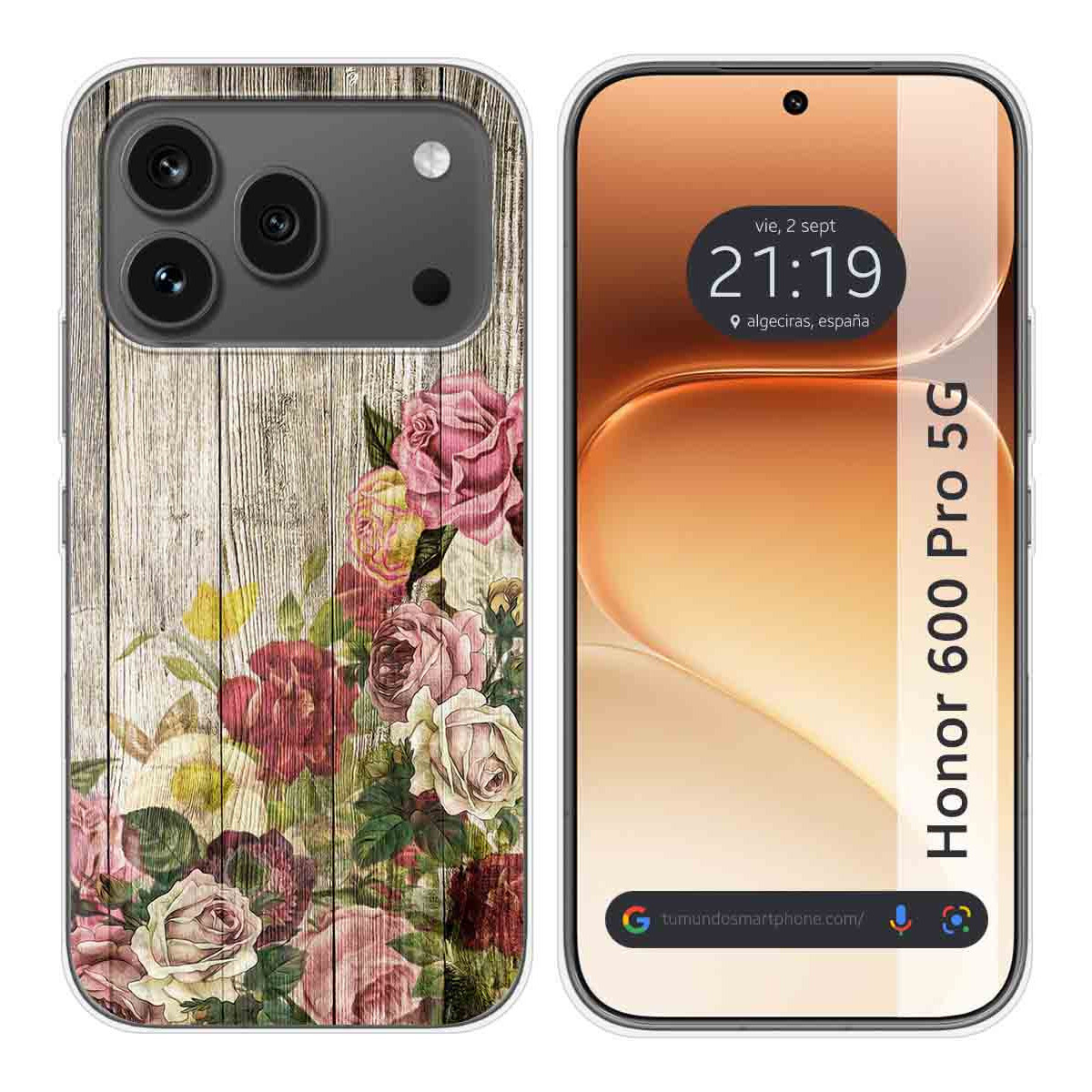 Funda Silicona para Huawei Honor 600 Pro 5G diseño Madera 08 Dibujos