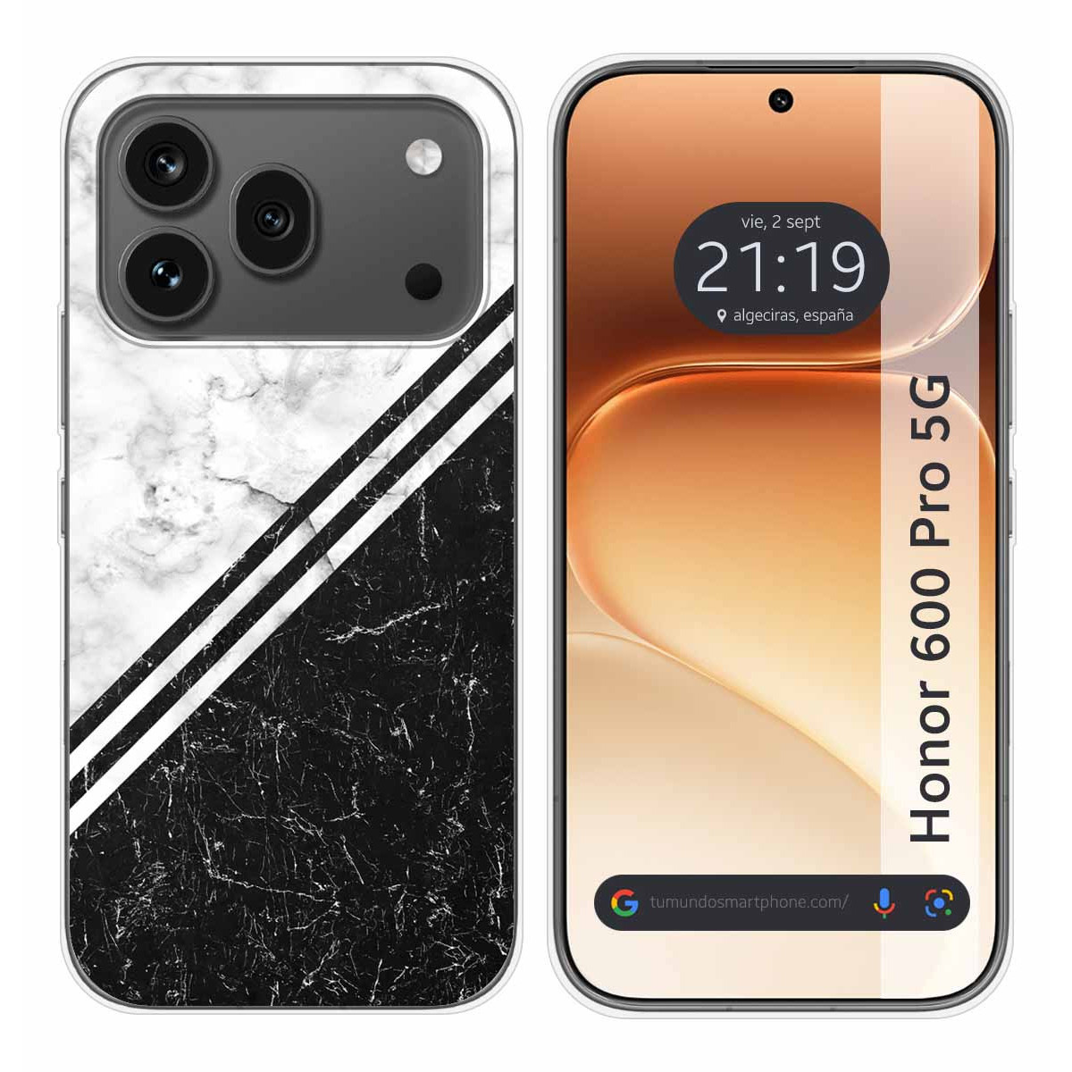 Funda Silicona para Huawei Honor 600 Pro 5G diseño Mármol 01 Dibujos