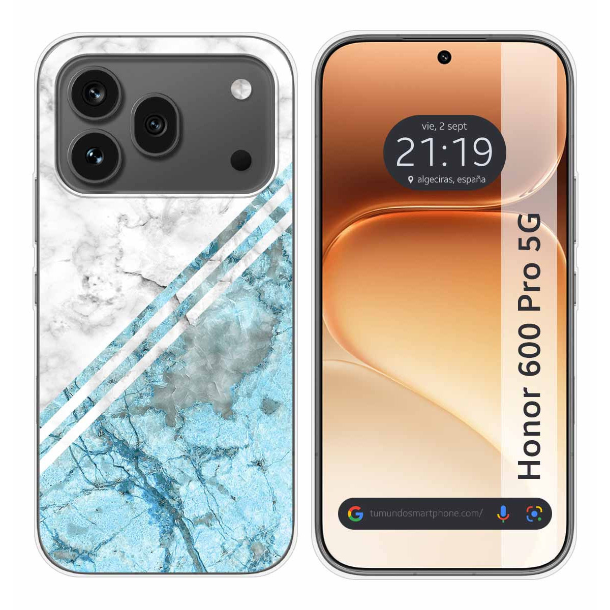 Funda Silicona para Huawei Honor 600 Pro 5G diseño Mármol 02 Dibujos