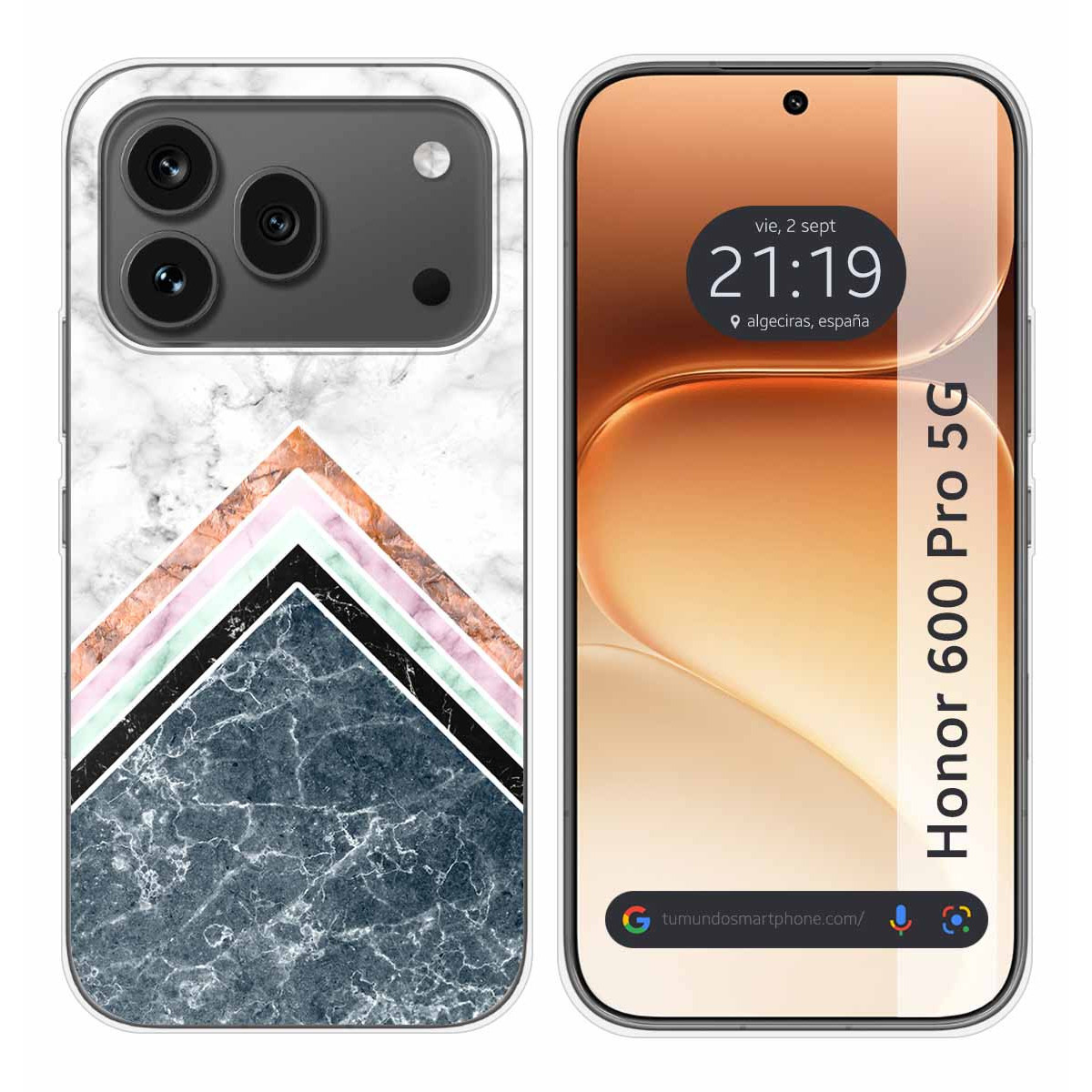 Funda Silicona para Huawei Honor 600 Pro 5G diseño Mármol 05 Dibujos