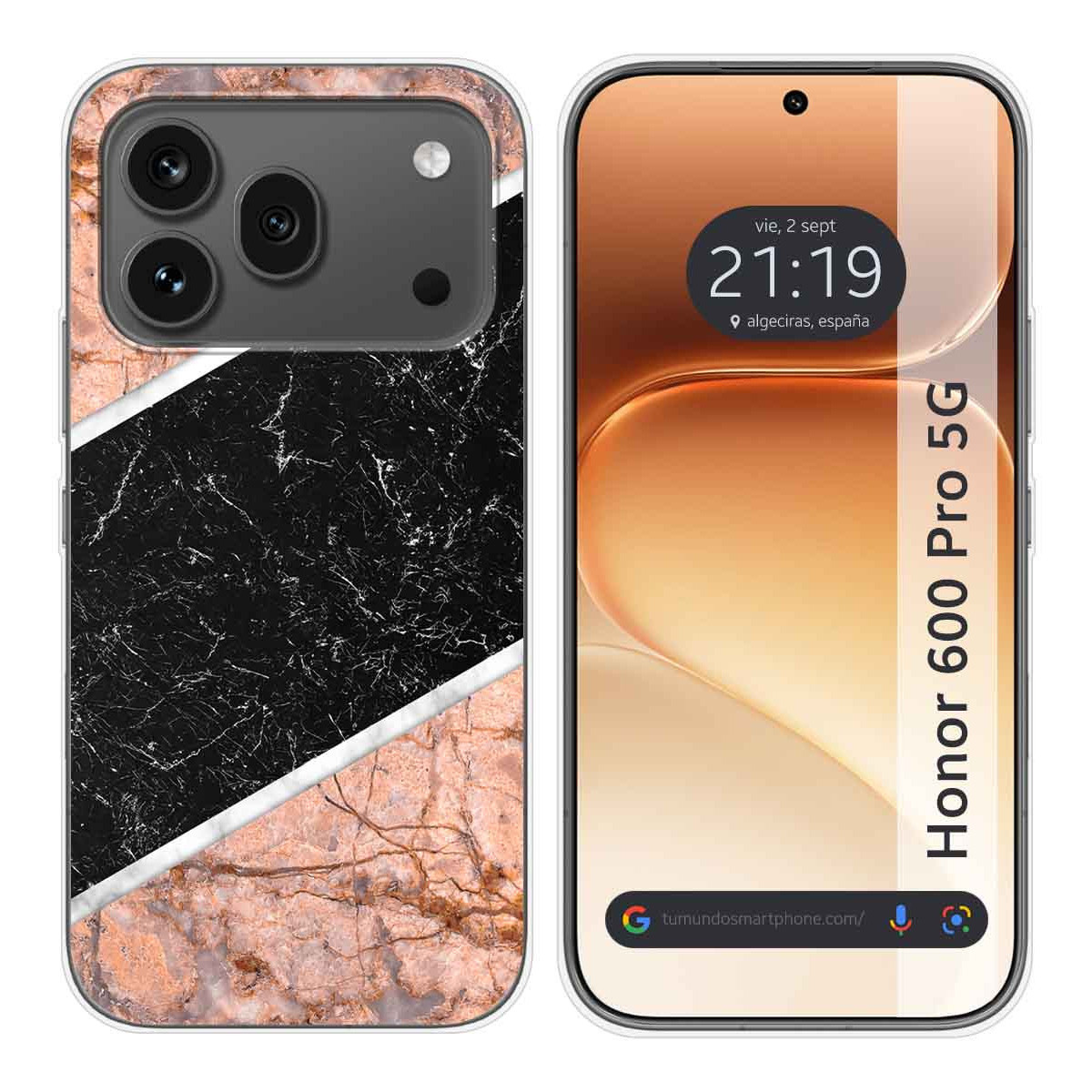 Funda Silicona para Huawei Honor 600 Pro 5G diseño Mármol 07 Dibujos
