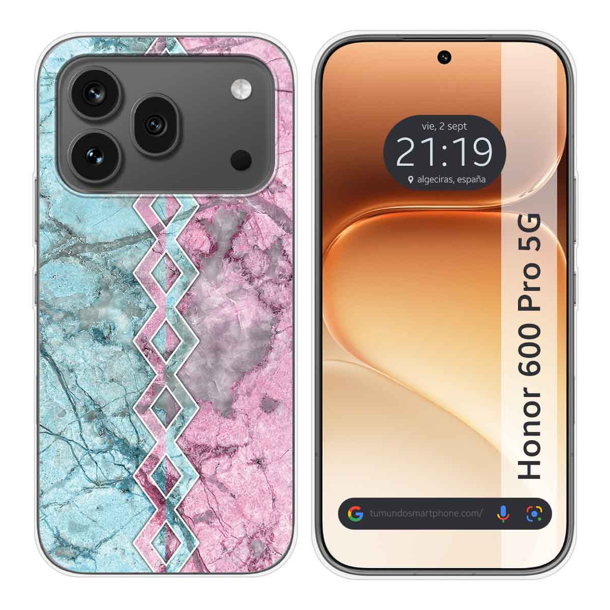 Funda Silicona para Huawei Honor 600 Pro 5G diseño Mármol 08 Dibujos