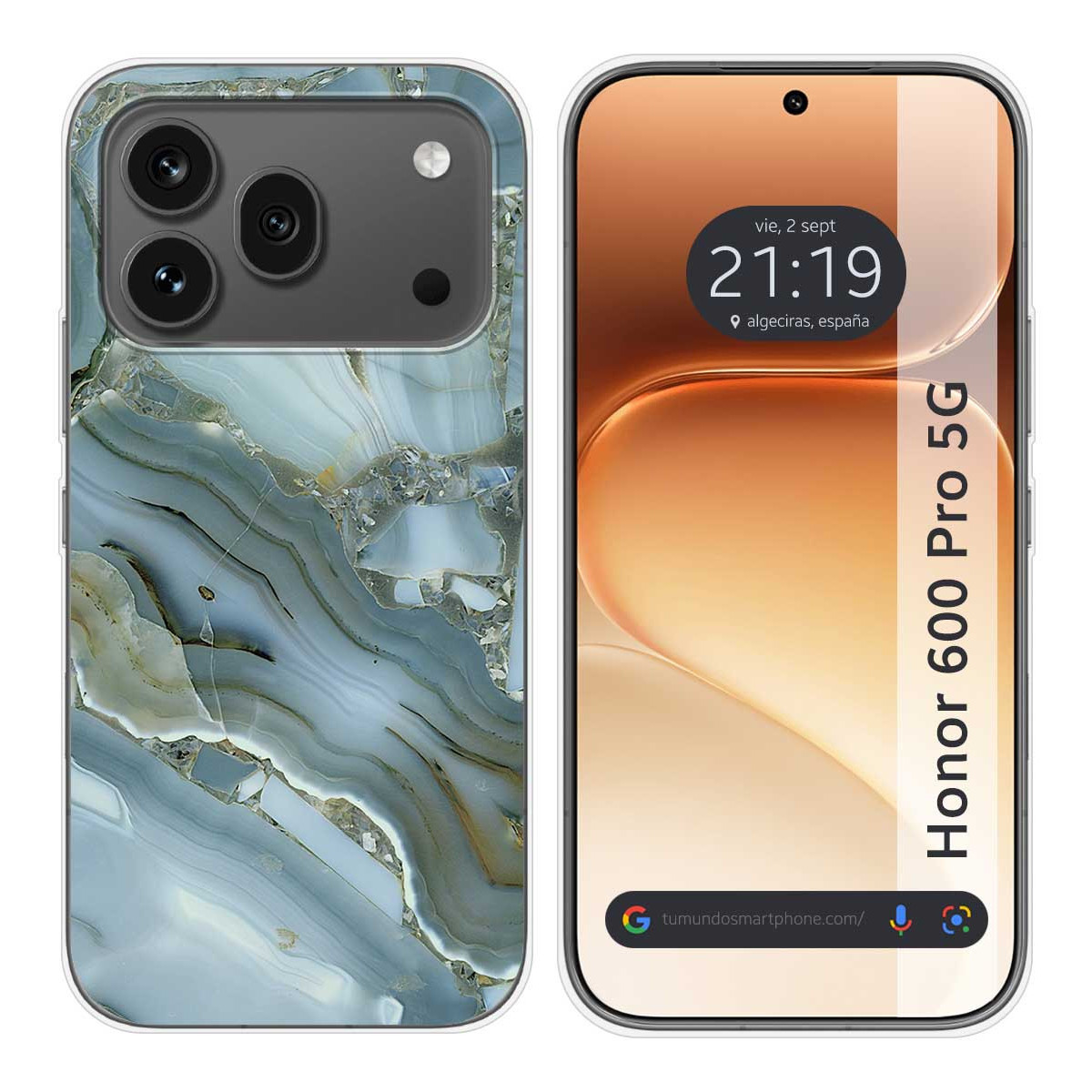 Funda Silicona para Huawei Honor 600 Pro 5G diseño Mármol 09 Dibujos