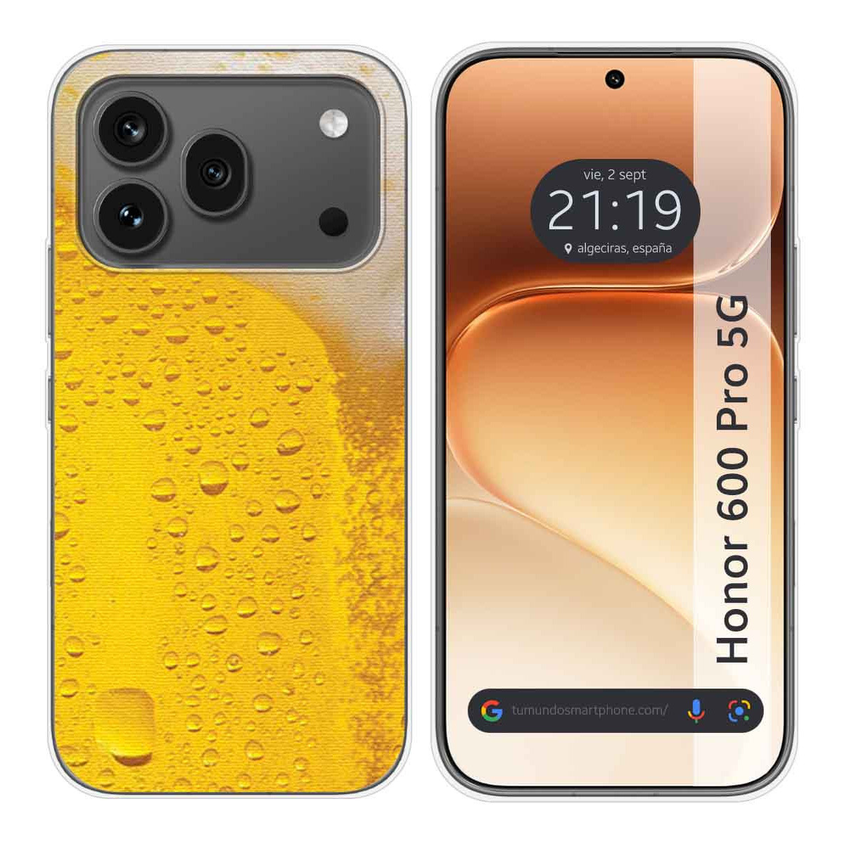 Funda Silicona para Huawei Honor 600 Pro 5G diseño Cerveza Dibujos