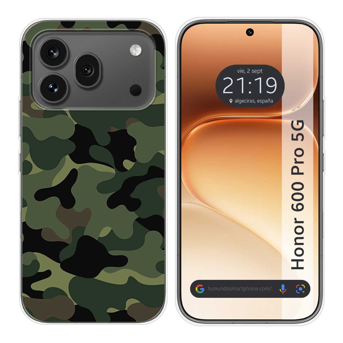 Funda Silicona para Huawei Honor 600 Pro 5G diseño Camuflaje Dibujos