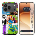 Funda Silicona para Huawei Honor 600 Pro 5G diseño Comic Dibujos