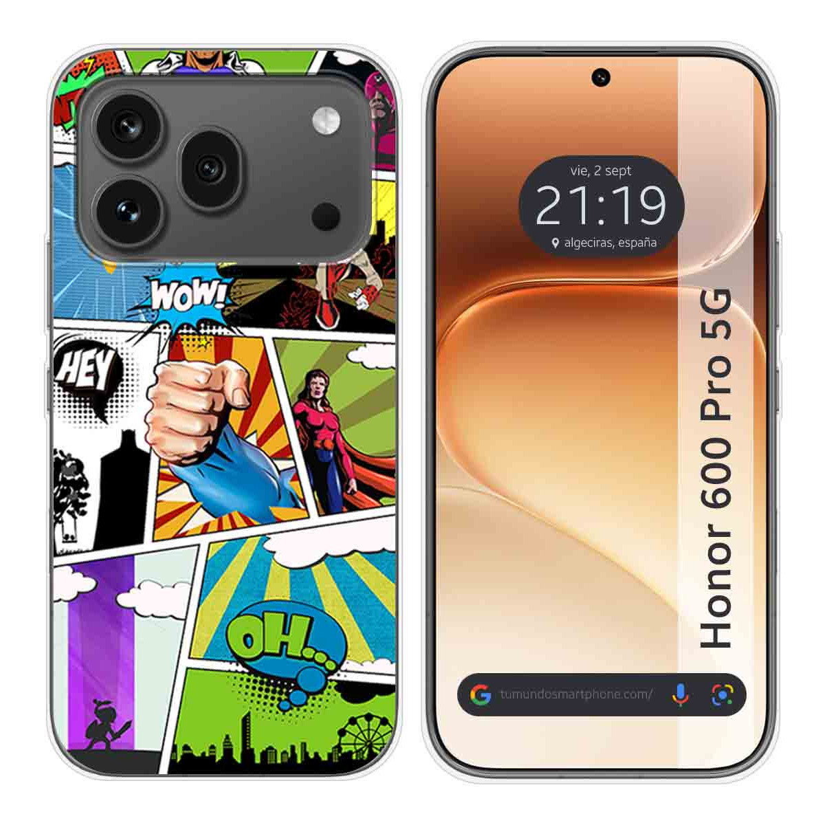 Funda Silicona para Huawei Honor 600 Pro 5G diseño Comic Dibujos