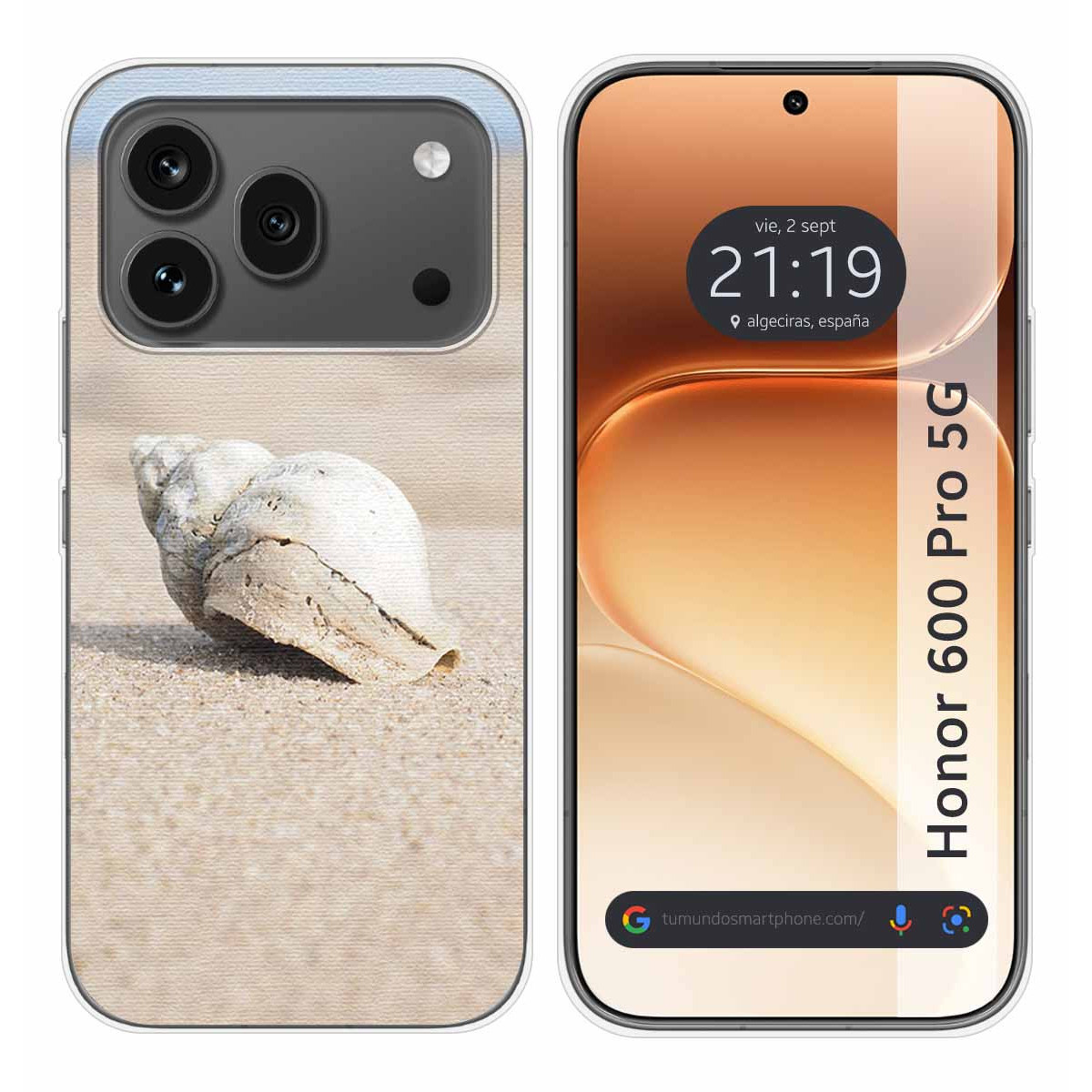 Funda Silicona para Huawei Honor 600 Pro 5G diseño Concha Dibujos