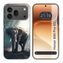Funda Silicona para Huawei Honor 600 Pro 5G diseño Elefante Dibujos