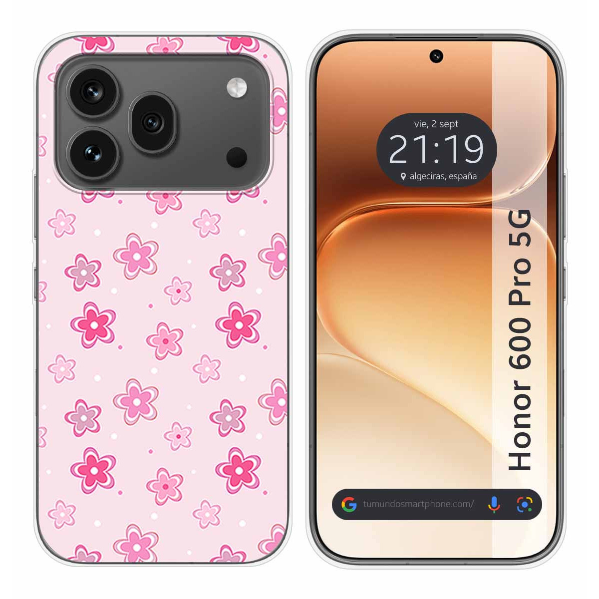 Funda Silicona para Huawei Honor 600 Pro 5G diseño Flores Dibujos
