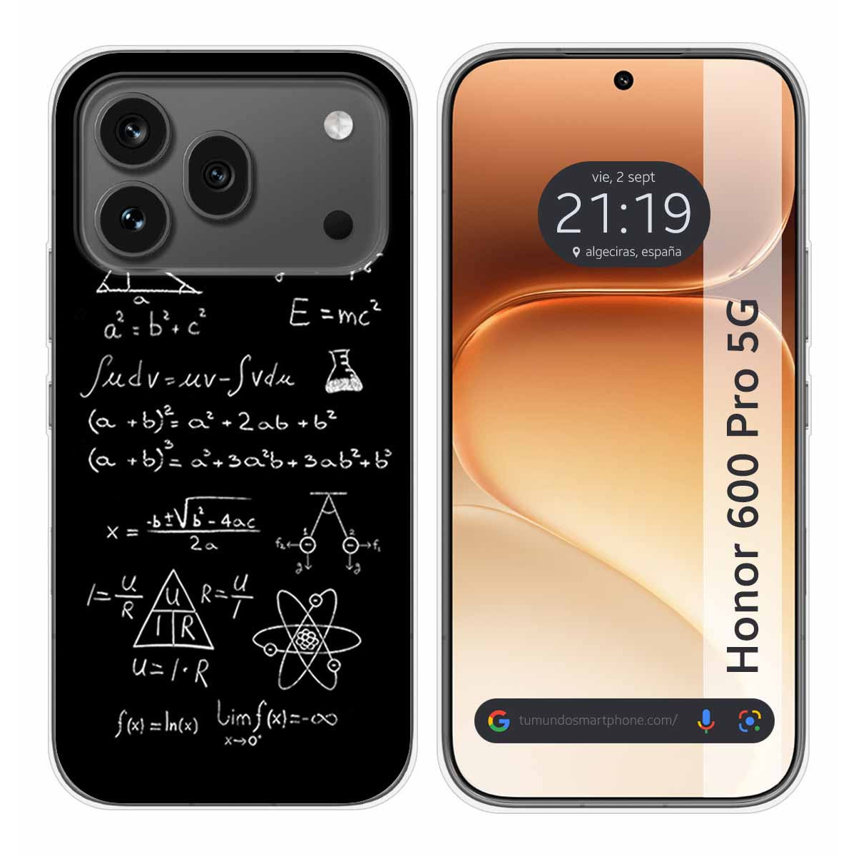 Funda Silicona para Huawei Honor 600 Pro 5G diseño Formulas Dibujos
