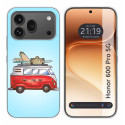 Funda Silicona para Huawei Honor 600 Pro 5G diseño Furgoneta Dibujos
