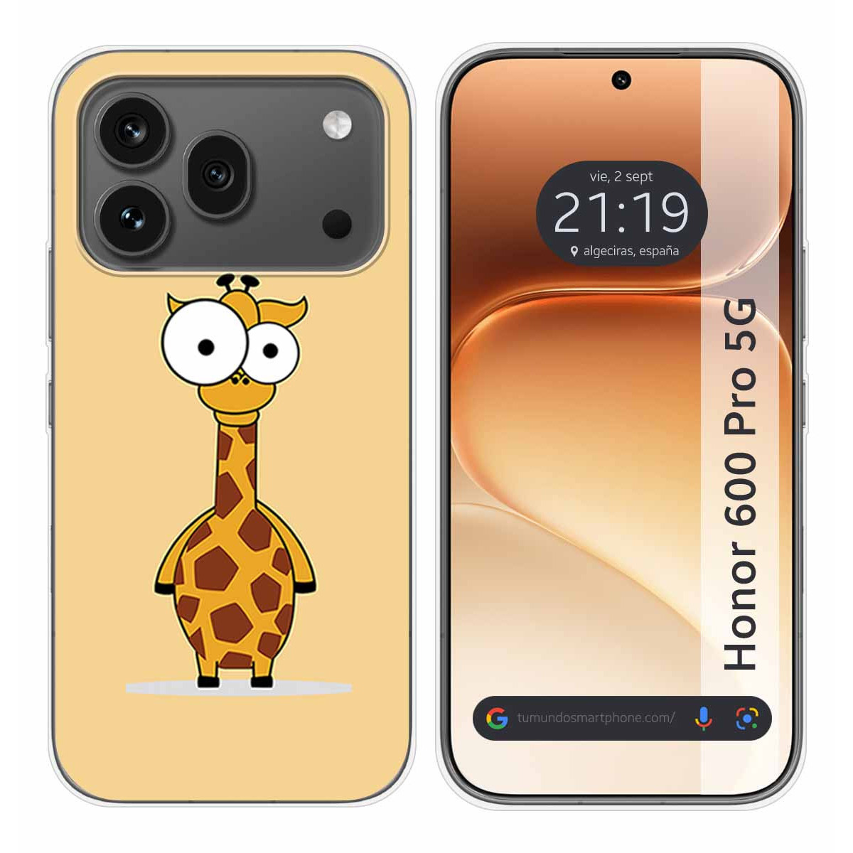 Funda Silicona para Huawei Honor 600 Pro 5G diseño Jirafa Dibujos
