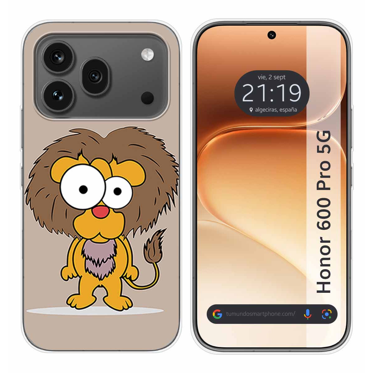 Funda Silicona para Huawei Honor 600 Pro 5G diseño Leon Dibujos