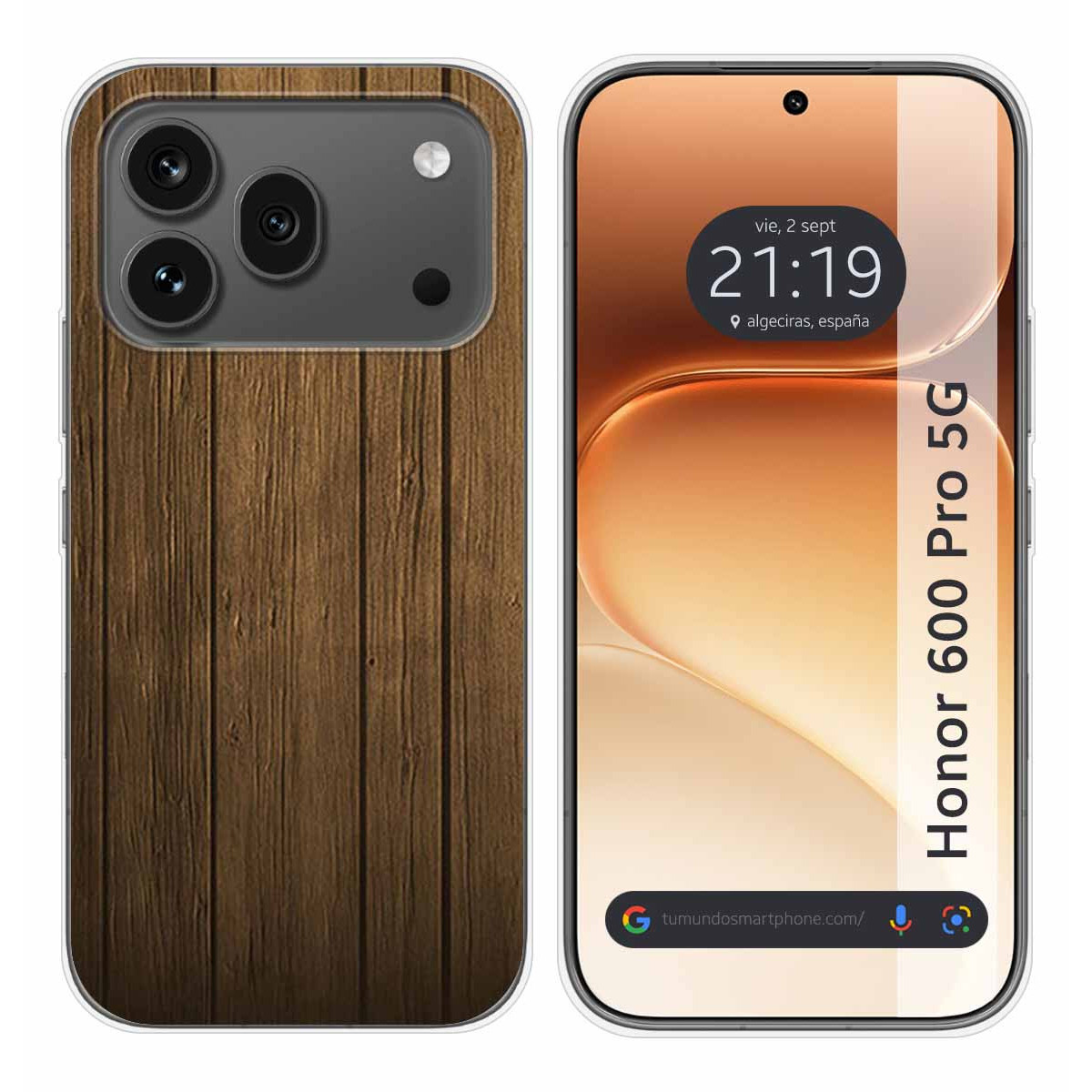 Funda Silicona para Huawei Honor 600 Pro 5G diseño Madera Dibujos