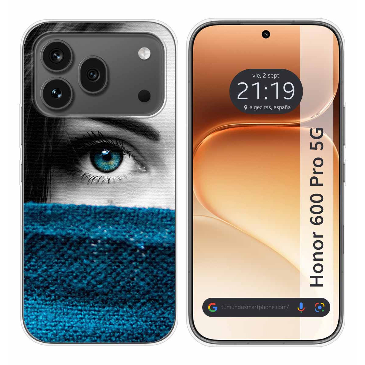 Funda Silicona para Huawei Honor 600 Pro 5G diseño Ojo Dibujos