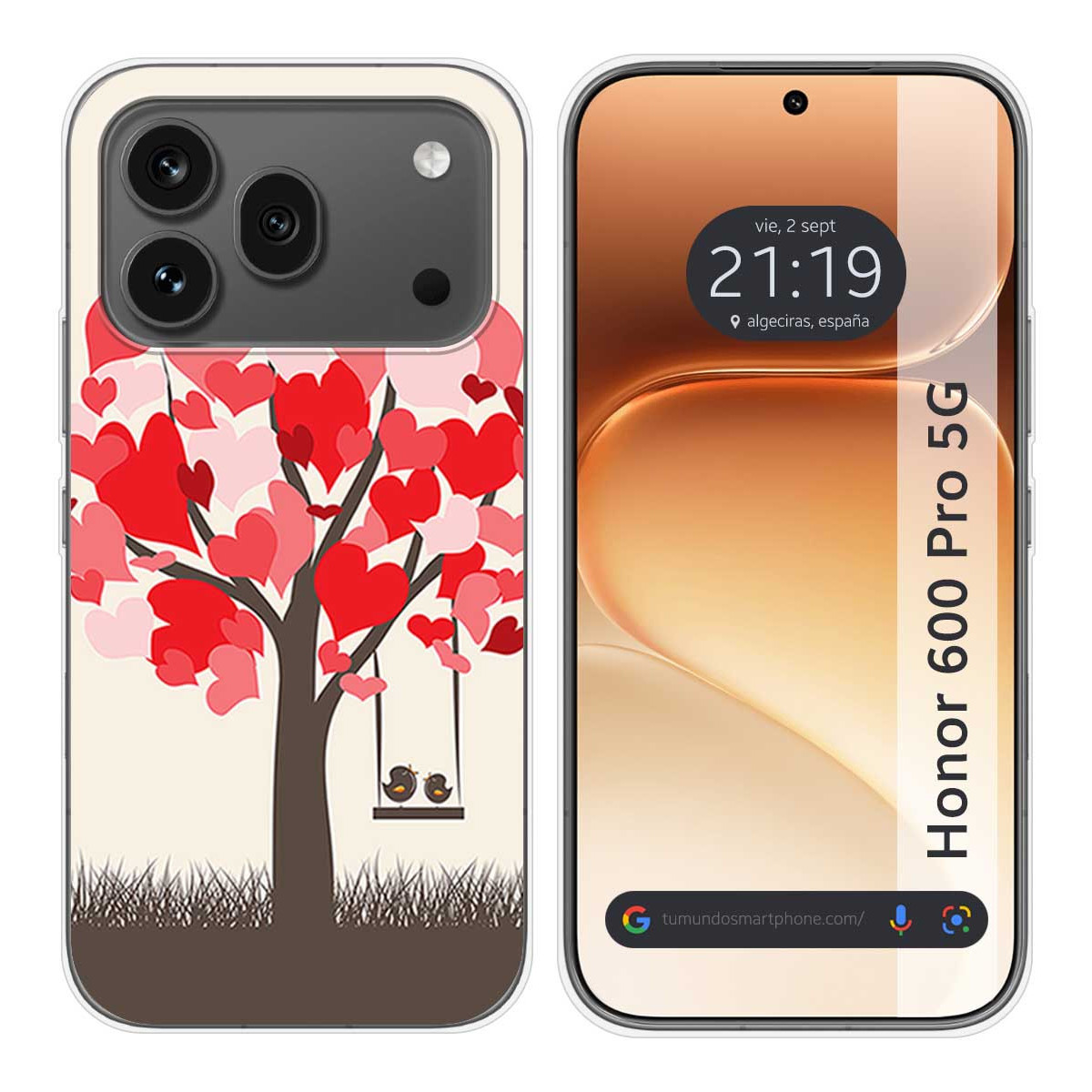 Funda Silicona para Huawei Honor 600 Pro 5G diseño Pajaritos Dibujos